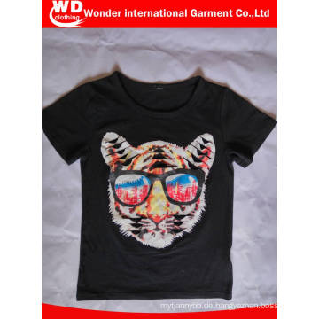 Black Fashion Printed Hot Großhandel Sommer Kinder T-Shirt